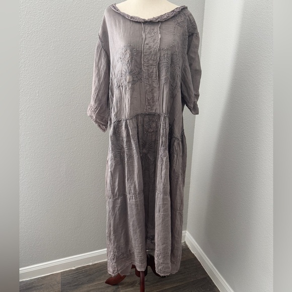 Magnolia Pearl Grey Silk Blend Dress - Picture 2 of 7